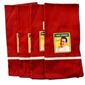 Emeril Fine Linens Cotton Napkins Set of 4, Very Berry‎ Fine Dining, Christmas